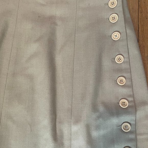 Beth Bowley Long Khaki Skirt with Buttons - Picture 3 of 4